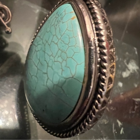 Pendant & Necklace Set - Turquoise Pendant w/ Woven Chain Necklace NWOT - Picture 4 of 17